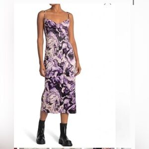 AFRM Katica Satin Midi Dress sz m